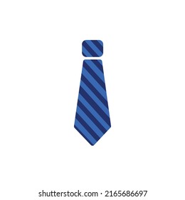 blue tie illustration flat icon vector