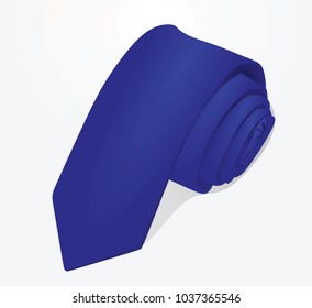Blue tie. vector illustration
