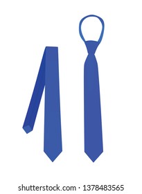 Blue tie. vector illustration