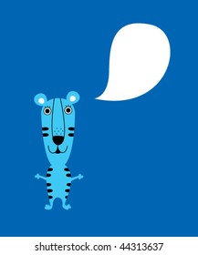 blue tiger greeting