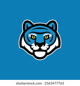 Blue Tiger Illustration for Logo 