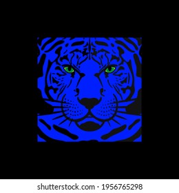 blue tiger symbol of new year 2022