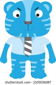 blue tiger vector using shirt