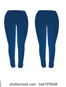 pantalones ajustados azules. ilustración vectorial