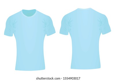 Blue tight t shirt. vector illustration