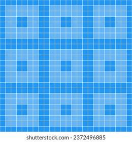 Fondo de baldosas azules, fondo mosaico, fondo de mosaico, patrón sin costura, patrón sin costuras mosaico, textura o fondo de azulejos mosaicos. Baldosas murales en el cuarto de baño, baldosas en la piscina.