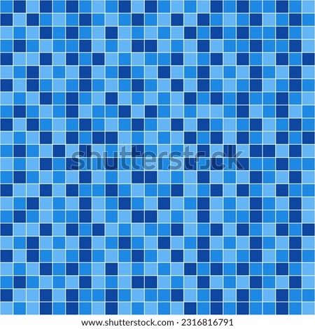 Blue tile background, Mosaic tile background, Tile background, Seamless pattern, Mosaic seamless pattern, Mosaic tiles texture or background. Bathroom wall tiles, swimming pool tiles.
