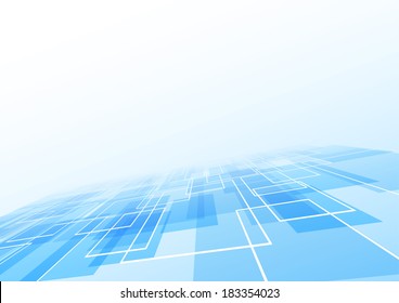 Blue tile lie perspective background. Vector illustration