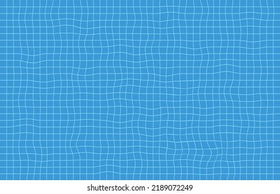 Blue tile pool background vector drawing - water distorts the background.