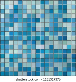 Blue Tiles. Blue mosaic. Vector Illustration. 