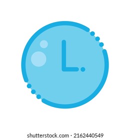 icono de aislamiento de reloj de tiempo azul