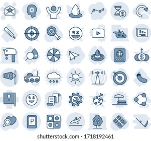 Blauer Farbton und Farbton bearbeitbarer Vektorsymbol - Passvektor, Wind, Ankunft, Parkzeichen, Sternbuchstabe, Vertrag, Wassertropfen, Herzdiagnose, Pillenblister, Thermometer, Bluttest, Antenne