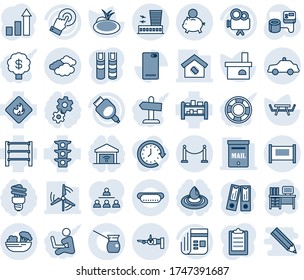Blauer Farbton und Farbton bearbeitbare Vektorgrafikensymbol - Zaunvektor, Wolken, Bordwand, Flughafengebäude, Sicherheitsauto, Wachstumsstatistik, Bürobinder, Schreibtisch, Kamin, Teich, Picknicktisch, Blutdruck