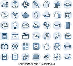 Blue tint and shade editable vector line icon set - airport bus vector, baby, bed, document, bulb, reload, house, water drop, pumpkin, dropper, pills, patch, barbell, sea shipping, clock, clipboard
