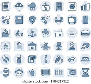 Blue tint and shade editable vector line icon set - taxi vector, tv, bomb in case, disabled, wheelbarrow, rain, fireplace, pond, heart diagnostic, umbrella, no trolley, sorting, oil barrel, route