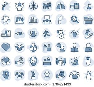 Tinta azul y sombra editable conjunto de iconos de línea vector - vector de bebé, peatón, equipo, brainstorm, lugar gerente, corazón, mano, pulmones, real, ojo, articulación, hospital, construcción, bacterias, estómago, diente, correr