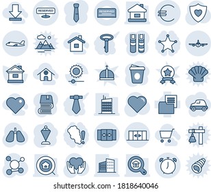 Blue tint and shade editable vector line icon set - automatic door vector, plane, doors, alarm clock, pennant, coffee, house, heart, shield, hand, lungs, molecule, folder document, brightness, euro