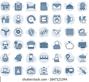 Blauer Farbton und Farbton bearbeitbarer Vektorsymbol - Dispatcher-Vektorsymbol, Wartebereich, Stempel, Shop, Gabelstapler, Gepäckwaage, Zahnräder, Post, Medaillen, Zaun, Schlauch, Kürbis, Gewächshaus, Ampulle, Zwischenablage