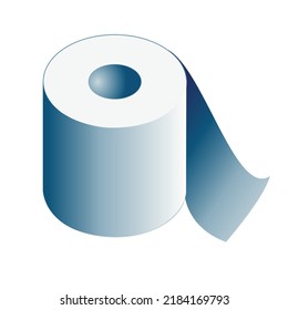 blue tinted toilet paper roll