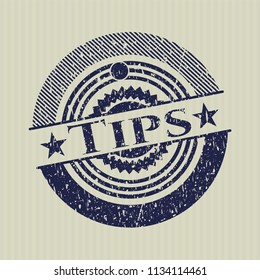 Blue Tips rubber grunge texture stamp