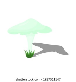 Blue toadstool mushroom, vector illustration