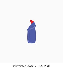 A Blue toilet cleaner bottle-Vector Artwork.