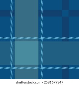 Blue tonal plaid pattern. Vector design
