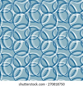 blue tone of Abstract pattern from circle hand drawn form 