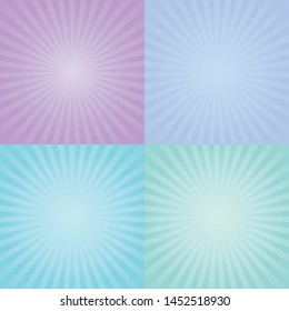 Blue tone burst background. Vector Illustration.