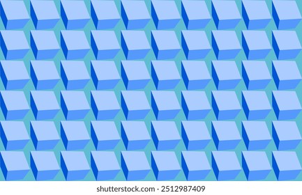 Modelo inconsútil de la repetición del cubo 3D del tono azul, diseño repleto de la Imagen para la impresión o el Fondo de pantalla de la tela, pared abstracta azul, cajas del tablero de ajedrez