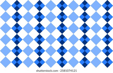 Blue tone diamond checkerboard vertical column strip repeat pattern, replete image, design for fabric printing, print patter, rectangle square 