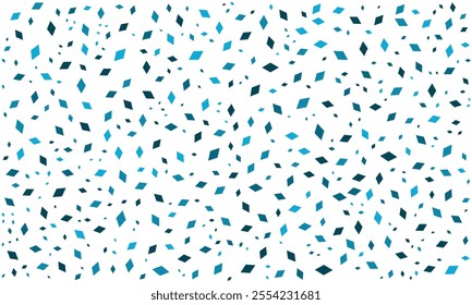 Blue tone Diamond repeat pattern, replete image, on isolated white background design