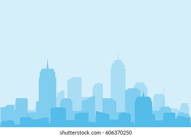 blue tone gradient cityscape design.vector and illustration