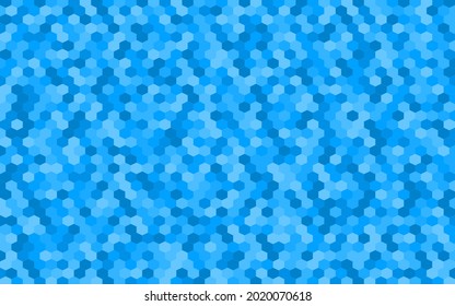 Blauer Ton-Hexagon-Texturhintergrund, abstrakte Muster, Vektordesign-Illustration.