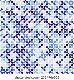 Blue tone metaballs pattern. Abstract background.Vector illustration