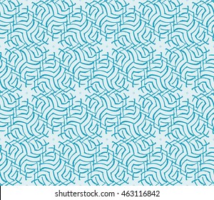 Blue tone. Seamless vector illustration depicting repetitive floral patterns made in the form of sketches.