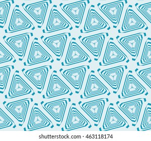 Blue tone. Seamless vector illustration depicting repetitive geometric patterns.