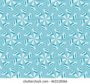 Blue tone. Seamless vector illustration depicting repetitive geometric patterns.