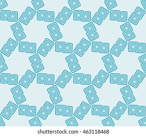 Blue tone. Seamless vector illustration depicting repetitive geometric patterns.