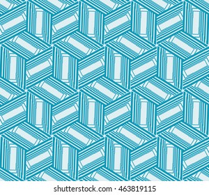 Blue tone. Seamless vector illustration depicting repetitive geometric patterns.