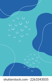Blue tones abstraction - vector image