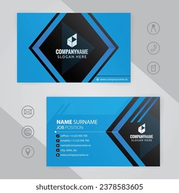 Blue tones Clean  Modern Corporate Business Card Template, vector eps 10