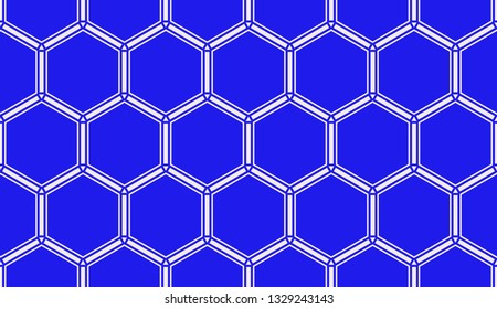 Blue tones. Geometric design seamless pattern. Vector illustration