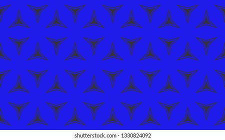 Blue tones. Geometric design seamless pattern. Vector illustration