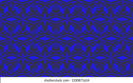Blue tones. Geometric design seamless pattern. Vector illustration