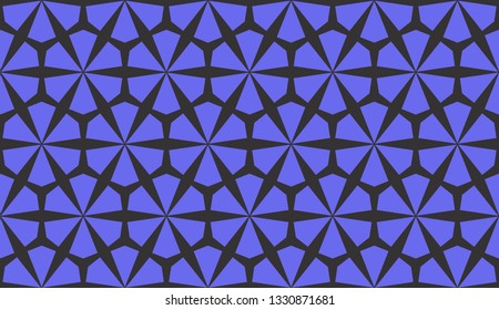 Blue tones. Geometric design seamless pattern. Vector illustration