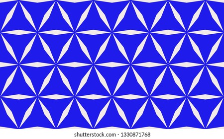 Blue tones. Geometric design seamless pattern. Vector illustration