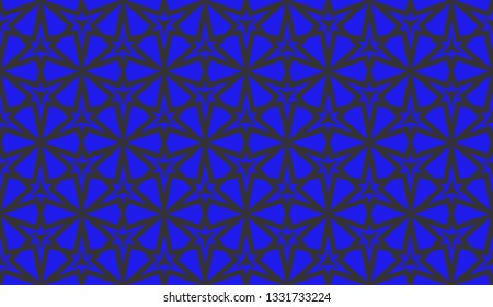 Blue tones. Geometric design seamless pattern. Vector illustration