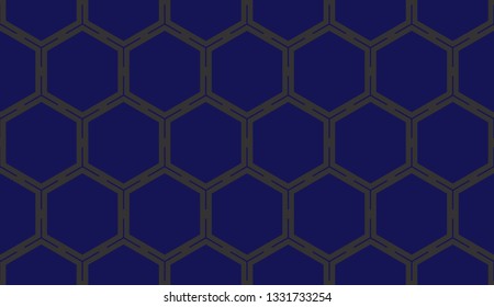 Blue tones. Geometric design seamless pattern. Vector illustration