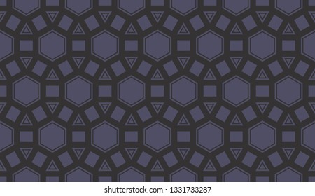 Blue tones. Geometric design seamless pattern. Vector illustration